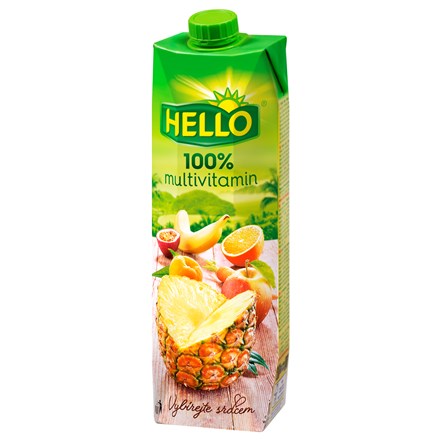 Hello Multivitamin 100% džus 12×1 l