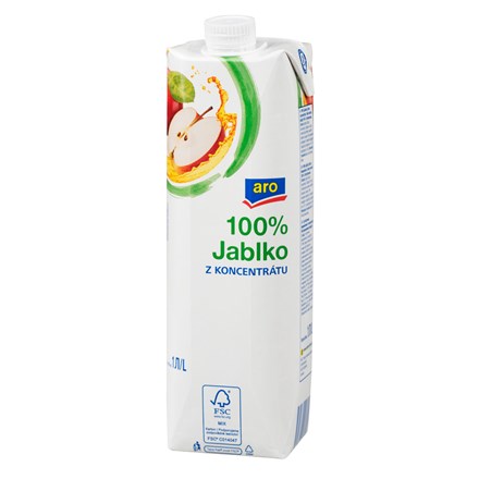 aro Jablko 100 % džus 12 x 1 l