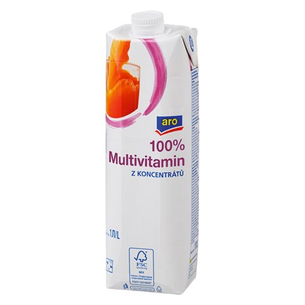 aro Multivitamin 100 % džus 12 x 1 l