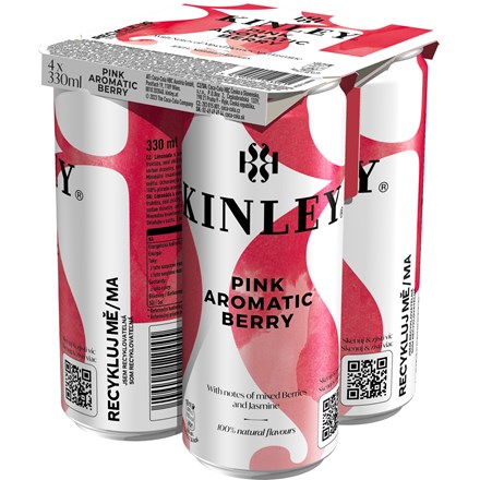 KINLEY Pink Berry 4x 330 ml plech