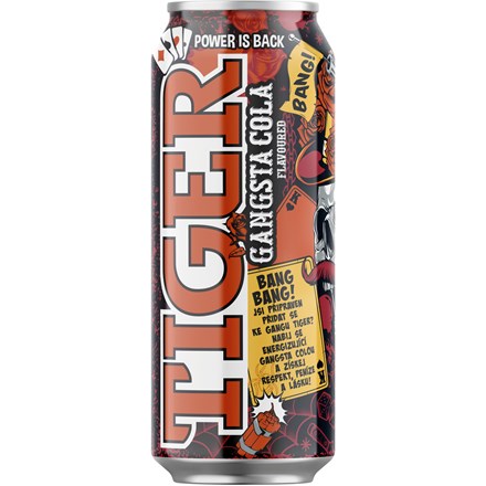 Tiger Energy Gangsta Cola Energetický nápoj 12x 500 ml plech