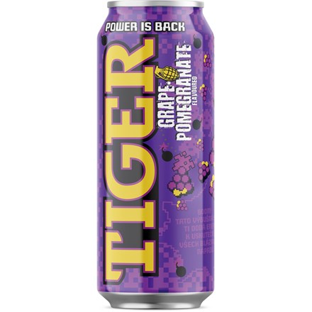 Tiger Energy Grape-Pomegranate Energetický nápoj 12x 500 ml plech