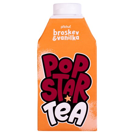 Popstar Tea broskev a vanilka 8x 500 ml