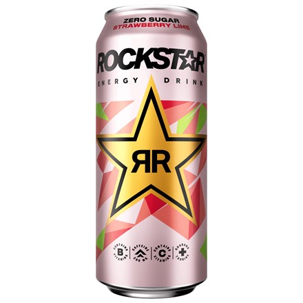 ROCKSTAR Strawberry Lime energetický nápoj 12x 500 ml plech